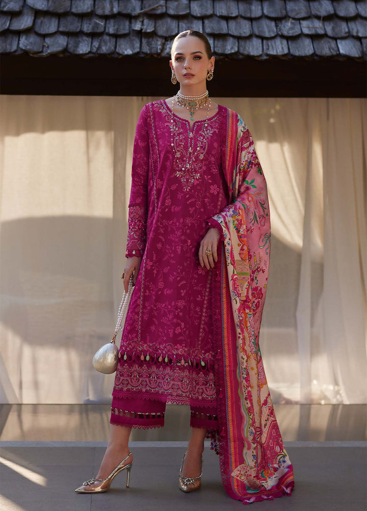 Ariya by Kanwal Malik Unstitched Embroidered Luxury Lawn 3 Piece Suit KM26UA D-7 AVELYN - Summer Collection