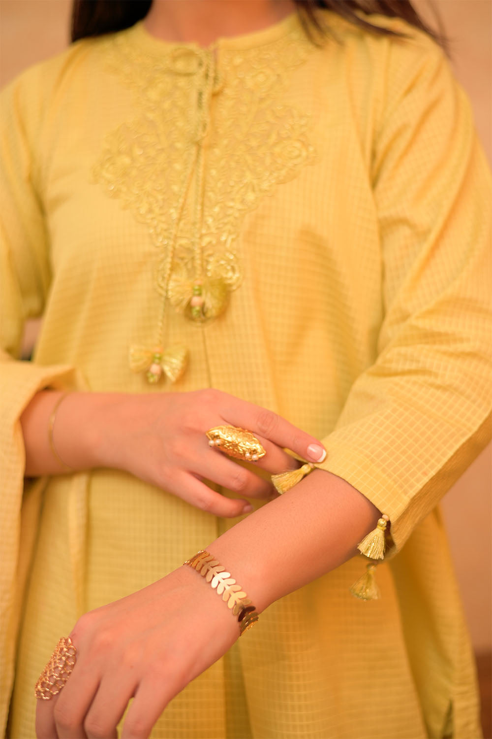 Senorita Women RTW Women Printed Parrot Green Casual 3 Piece Suit Cotton Dobby Self LAD-02875 - Summer Collection