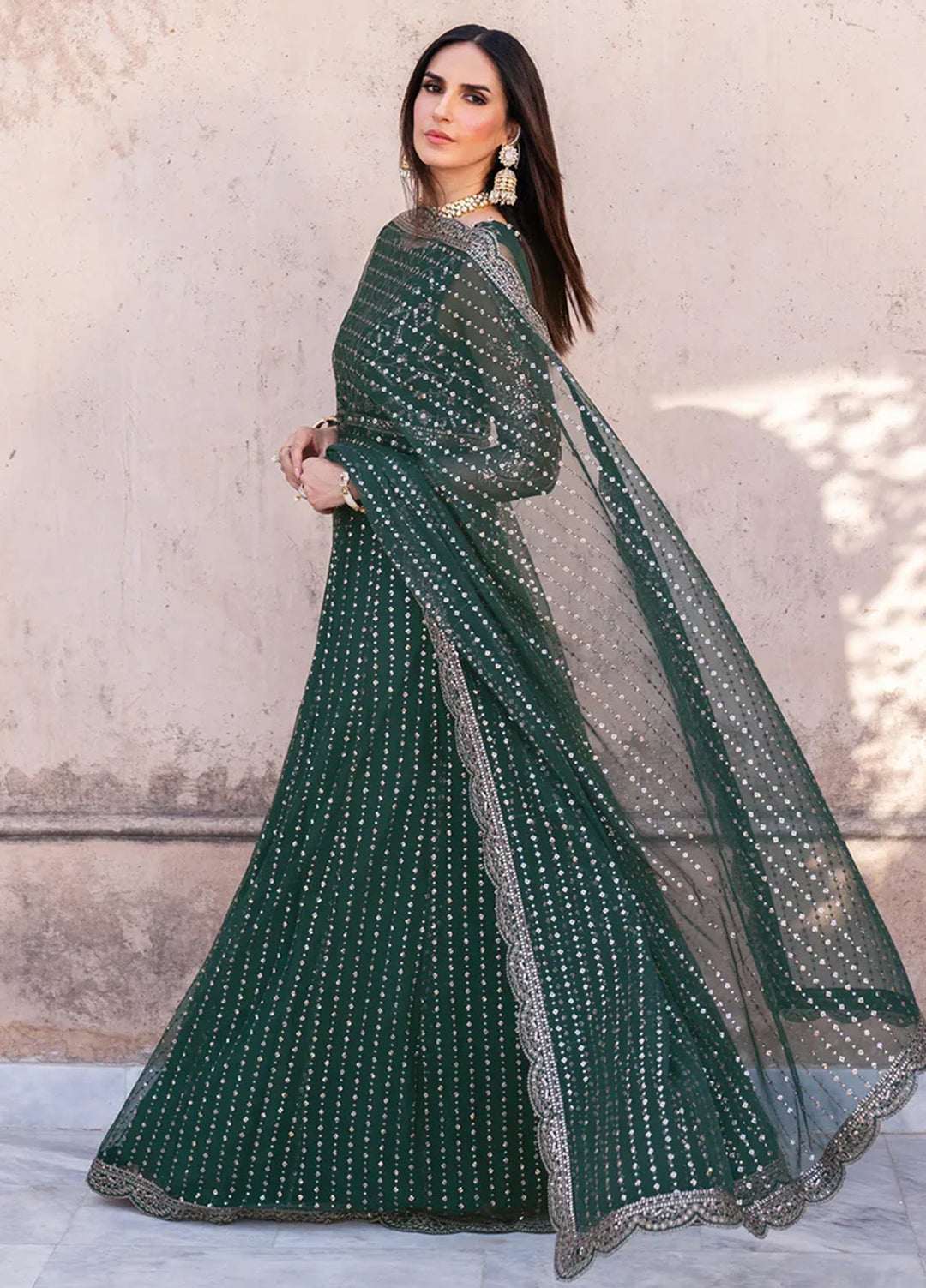 Zarif Embroidered Net Suits Unstitched 3 Piece ZR25UF SBA-05 Keran - Formals Collection