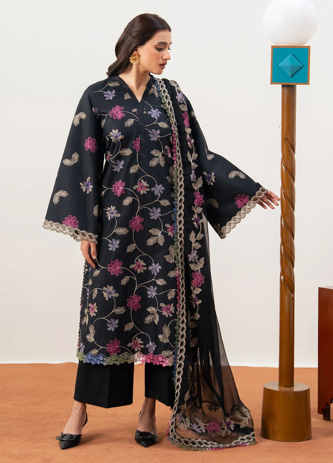 Namah by Xenia Formals Unstitched Embroidered Jacquard Lawn 3 Piece Suit XF26UNL 05 - Rever Bloom - Festive Collection