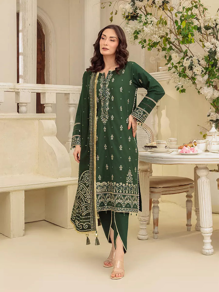 Salitex Unstitched Embroidered Cambric 3 Piece Suit UNS7MK005UT - Festive Collection