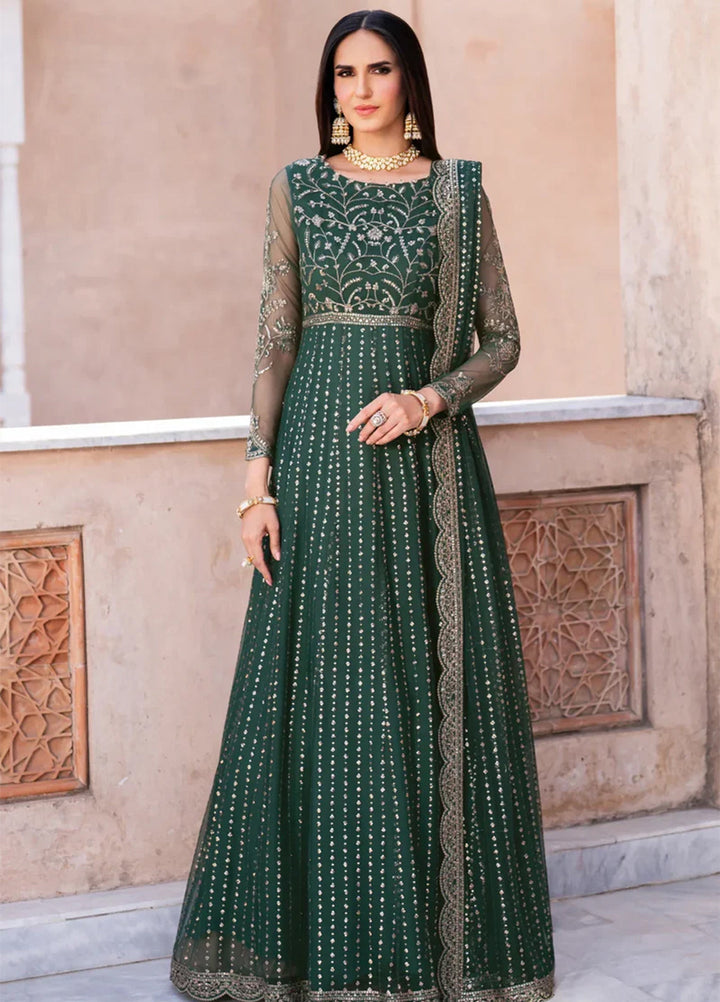 Zarif Embroidered Net Suits Unstitched 3 Piece ZR25UF SBA-05 Keran - Formals Collection