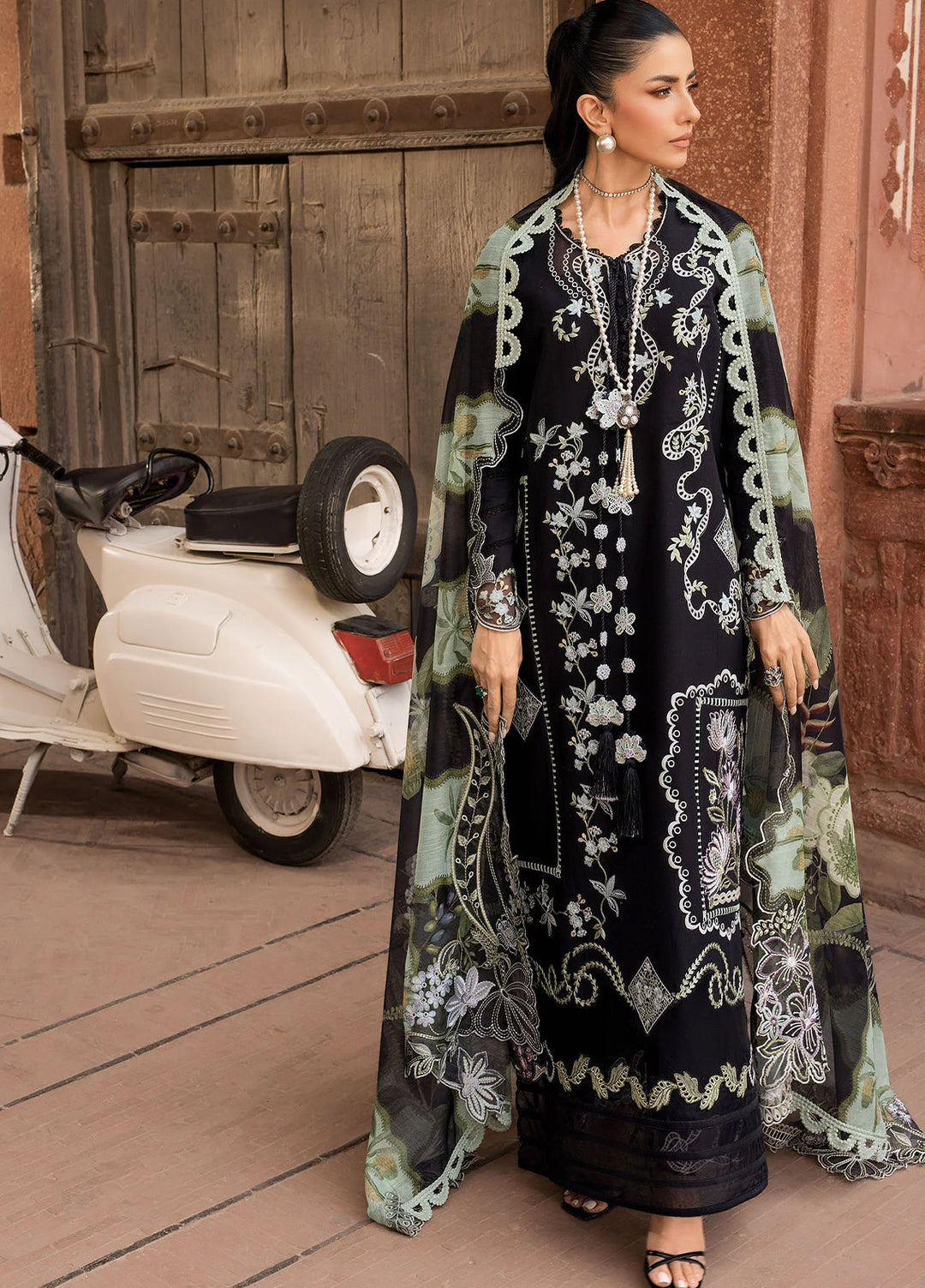 Bloom by Saira Shakira Unstitched Embroidered Lawn 3 Piece Suit SSR26ULB ELISE-05A - Eid Collection