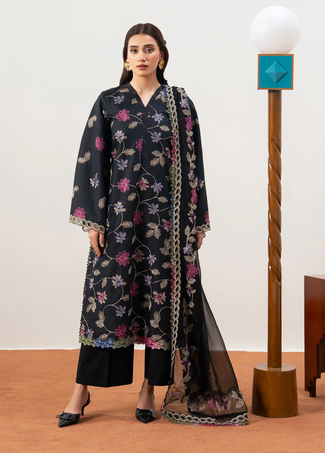Namah by Xenia Formals Unstitched Embroidered Jacquard Lawn 3 Piece Suit XF26UNL 05 - Rever Bloom - Festive Collection