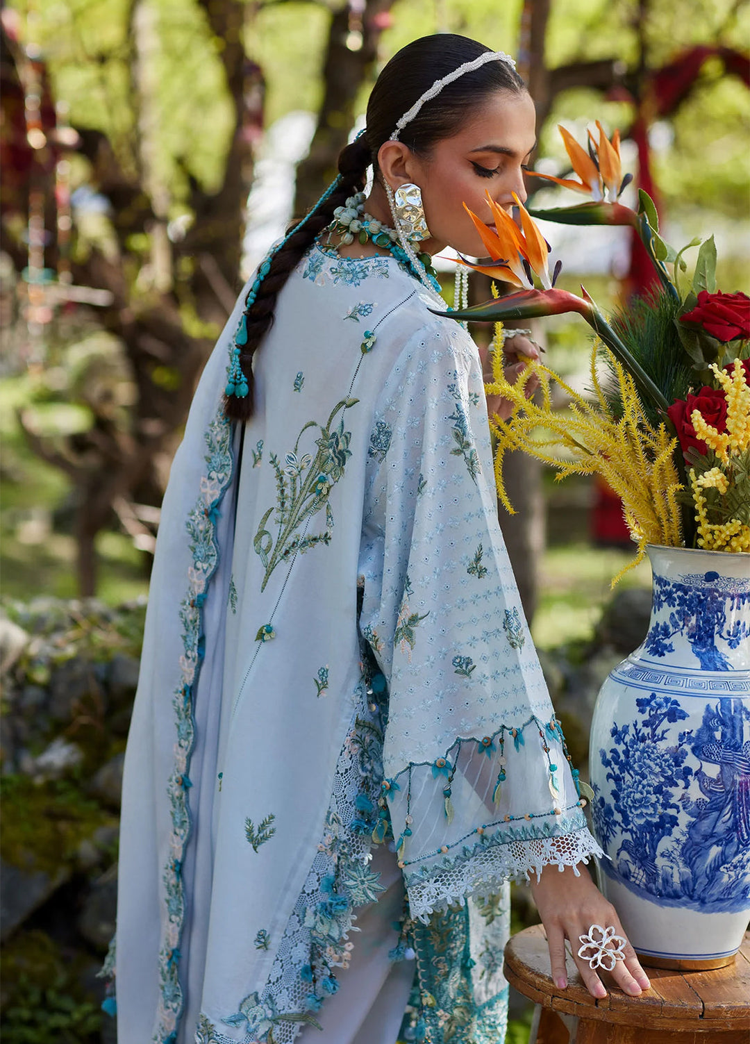 Kashmee Legacy by Elan Unstitched Embroidered Lawn 3 Piece Suit EL26ULKL Mehrvaan EL26-10B - Festive Collection
