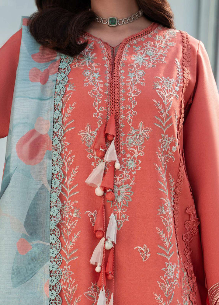 Carnation by Rang Rasiya Unstitched Embroidered Lawn 3 Piece Suit RR26UCL D1 LEEZA - Eid Collection