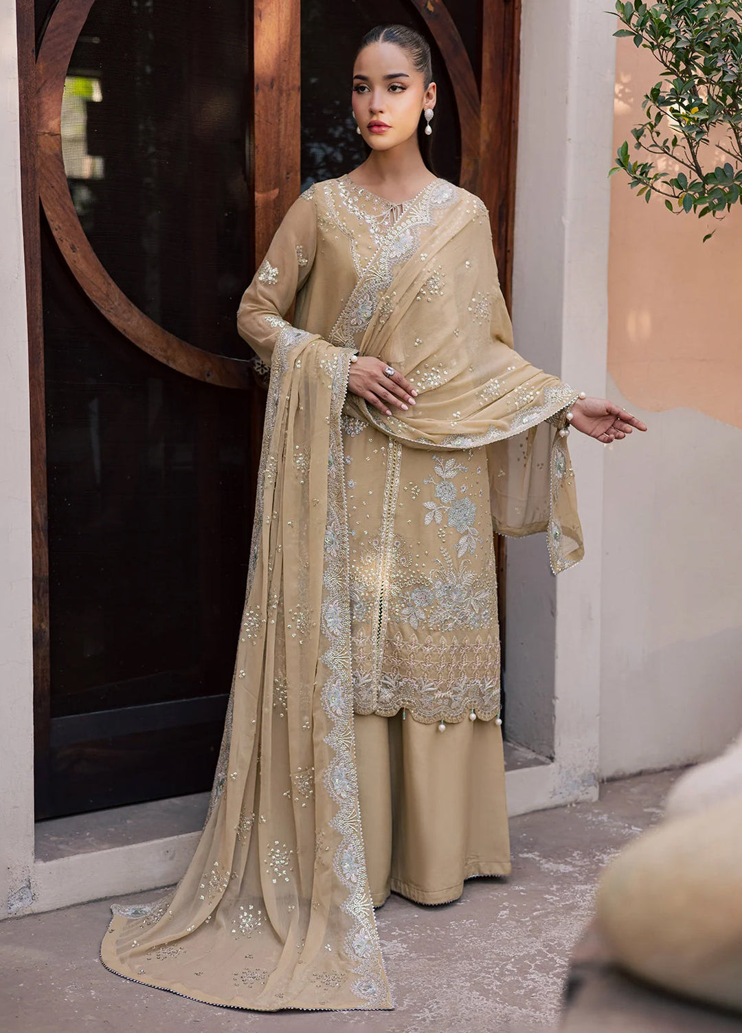 Heirloom by Daria Unstitched Embroidered Chiffon 4 Piece Suit DC26UCH DA-57 - Festive Collection