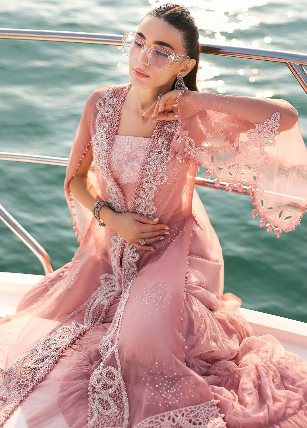 Maria B Unstitched Embroidered Luxury Lawn 3 Piece Suit MB26UEL 4B - Eid Collection