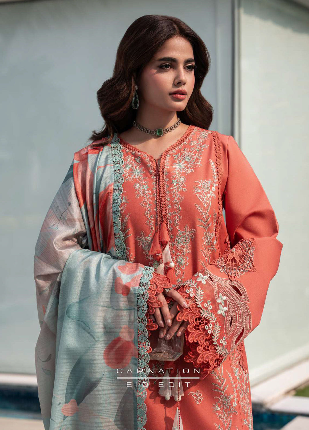 Carnation by Rang Rasiya Unstitched Embroidered Lawn 3 Piece Suit RR26UCL D1 LEEZA - Eid Collection