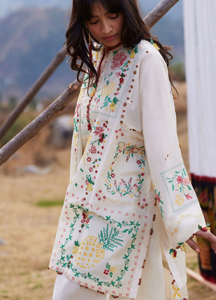 Meili by Zaha Unstitched Embroidered Lawn 3 Piece Suit ZK26UML ZL26-08B - Festive Collection