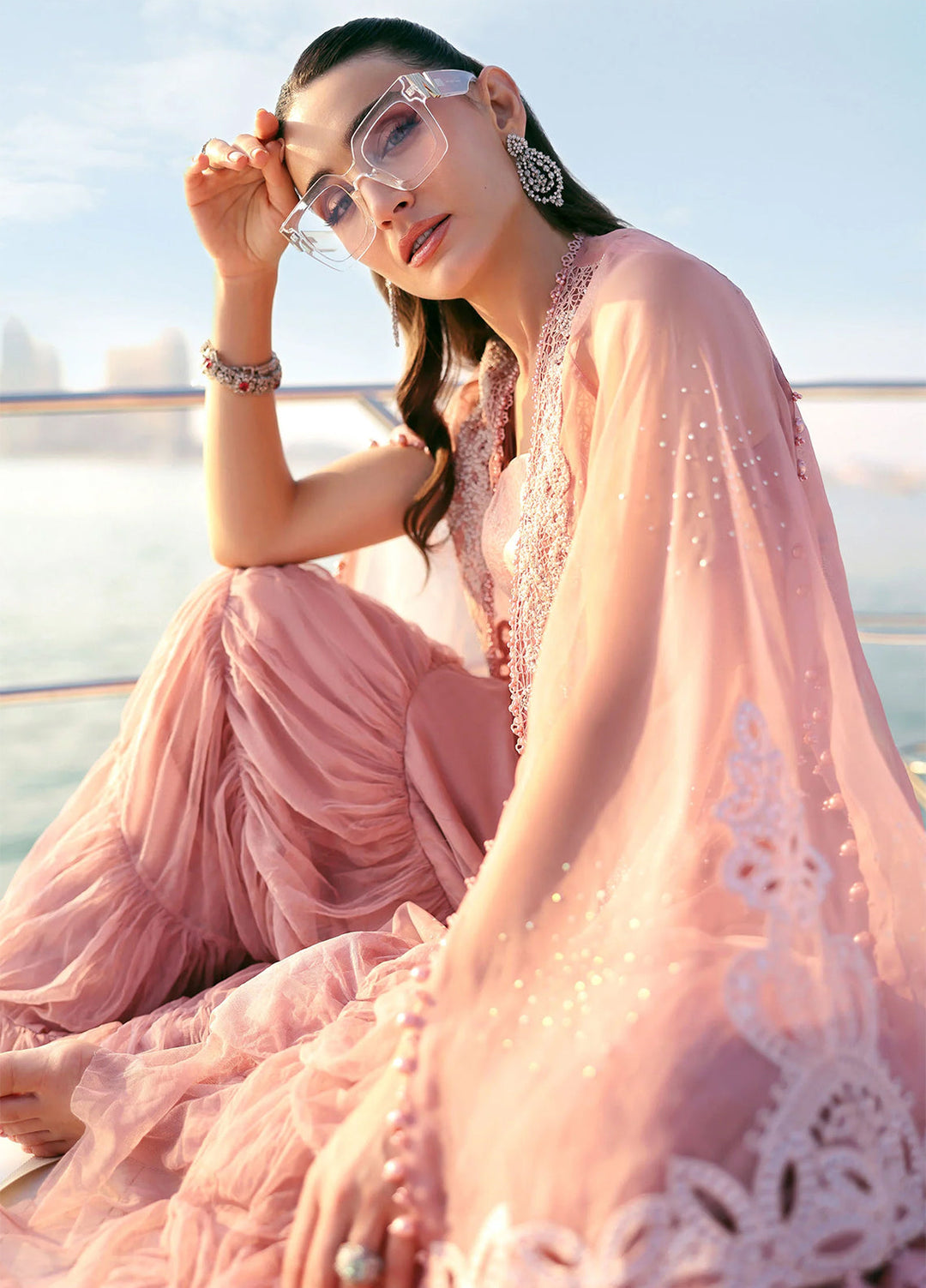 Maria B Unstitched Embroidered Luxury Lawn 3 Piece Suit MB26UEL 4B - Eid Collection