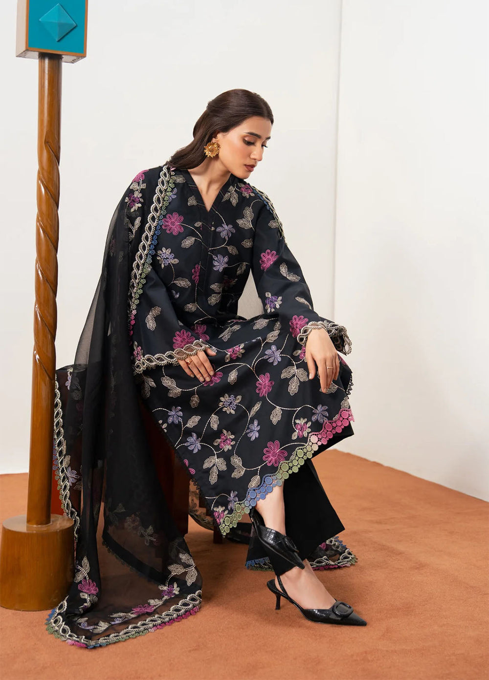 Namah by Xenia Formals Unstitched Embroidered Jacquard Lawn 3 Piece Suit XF26UNL 05 - Rever Bloom - Festive Collection