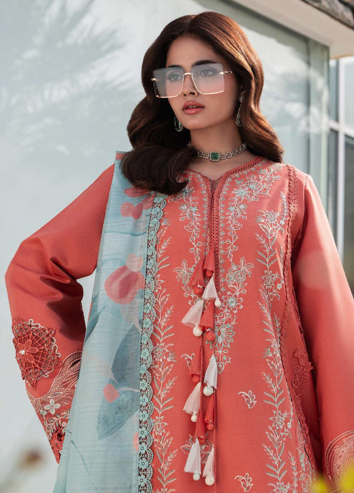 Carnation by Rang Rasiya Unstitched Embroidered Lawn 3 Piece Suit RR26UCL D1 LEEZA - Eid Collection