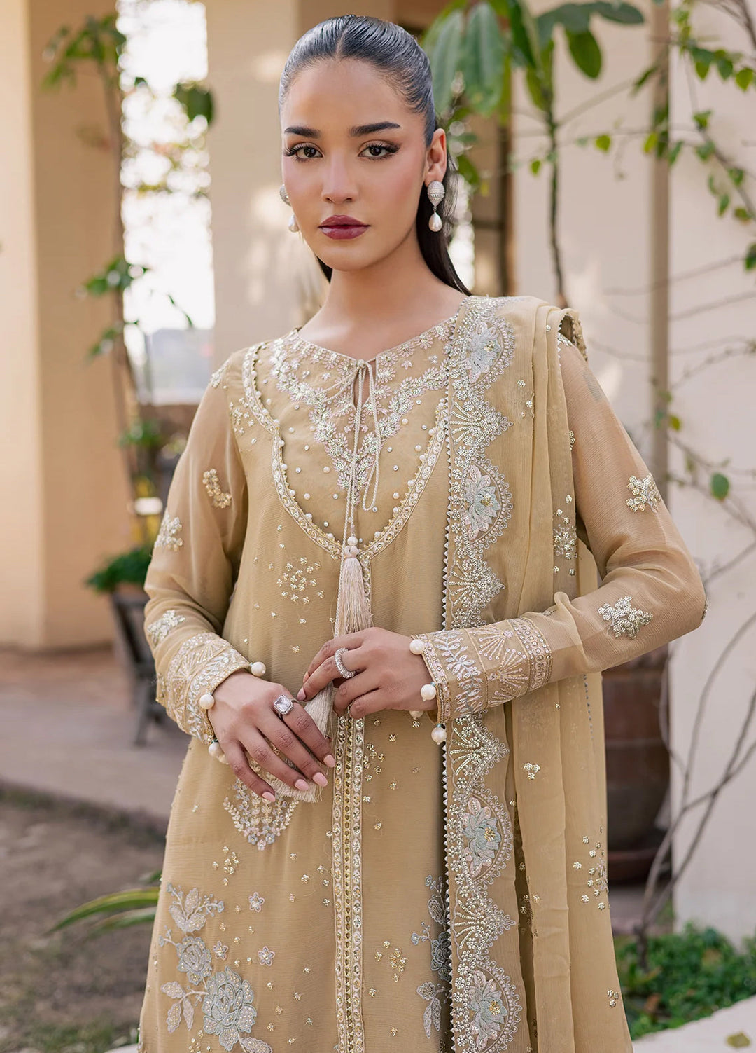 Heirloom by Daria Unstitched Embroidered Chiffon 4 Piece Suit DC26UCH DA-57 - Festive Collection