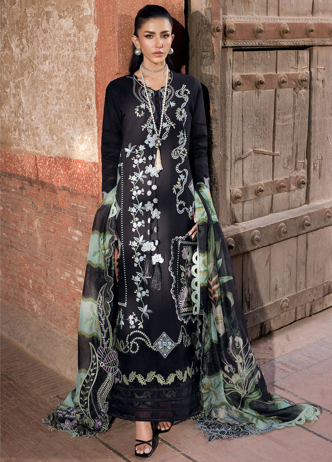 Bloom by Saira Shakira Unstitched Embroidered Lawn 3 Piece Suit SSR26ULB ELISE-05A - Eid Collection