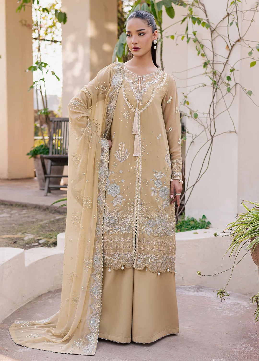 Heirloom by Daria Unstitched Embroidered Chiffon 4 Piece Suit DC26UCH DA-57 - Festive Collection