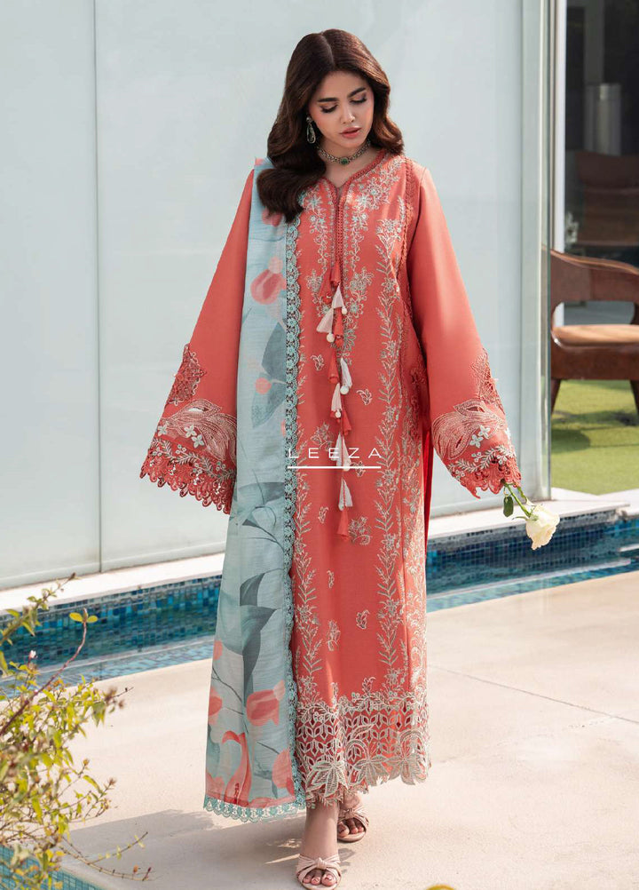Carnation by Rang Rasiya Unstitched Embroidered Lawn 3 Piece Suit RR26UCL D1 LEEZA - Eid Collection