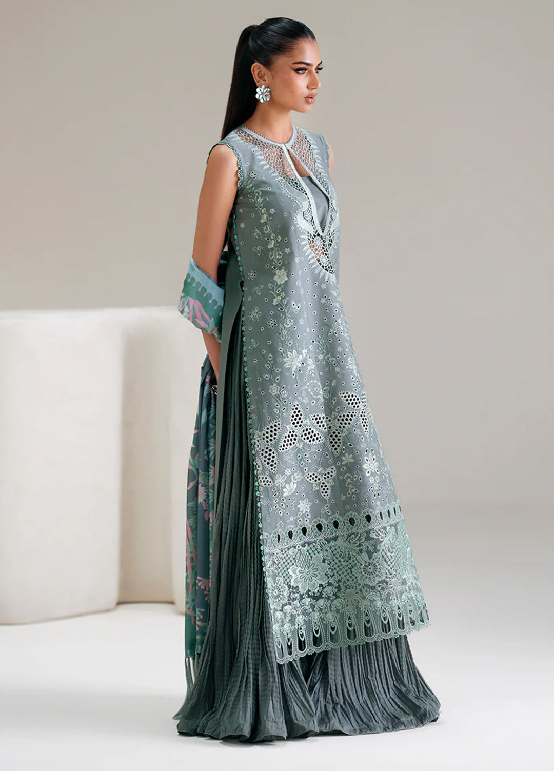 Amour by Bin Ilyas Unstitched Embroidered Lawn 3 Piece Suit BI26ULA 181A - Festive Collection