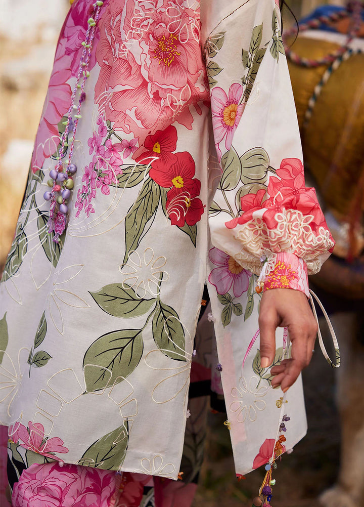 Meili by Zaha Unstitched Embroidered Lawn 3 Piece Suit ZK26UML ZL26-13B - Festive Collection