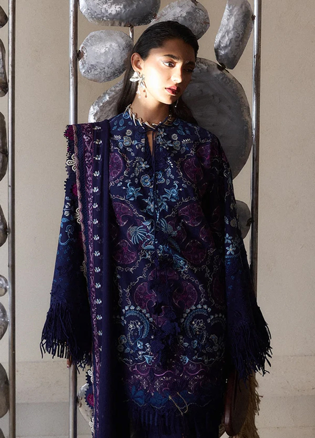 Suffuse Unstitched Embroidered Lawn 3 Piece Suit SSY26ULE Elora - Eid Collection