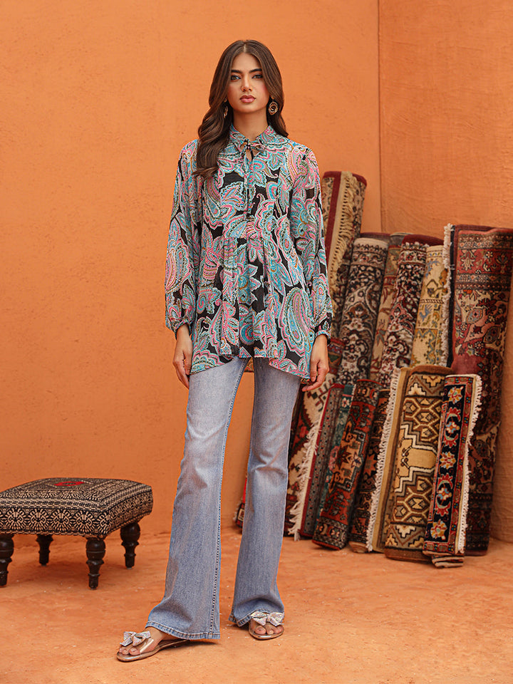Salitex Women Printed Chiffon 1 Piece Top WRTBA24SI14 - Summer Collection