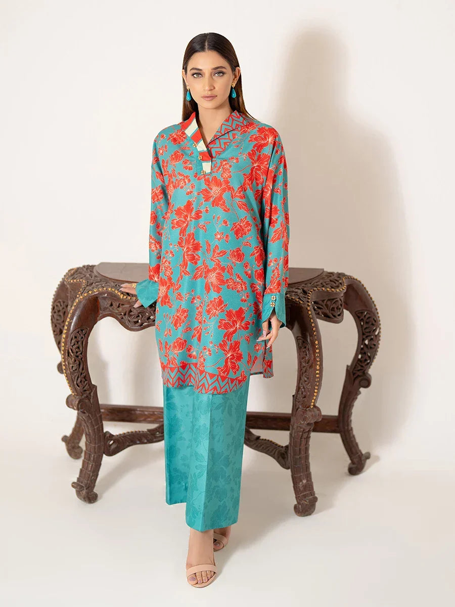Salitex Women Printed Poly Viscose 2 Piece Suit WRTKBA24AL196 - Winter Collection