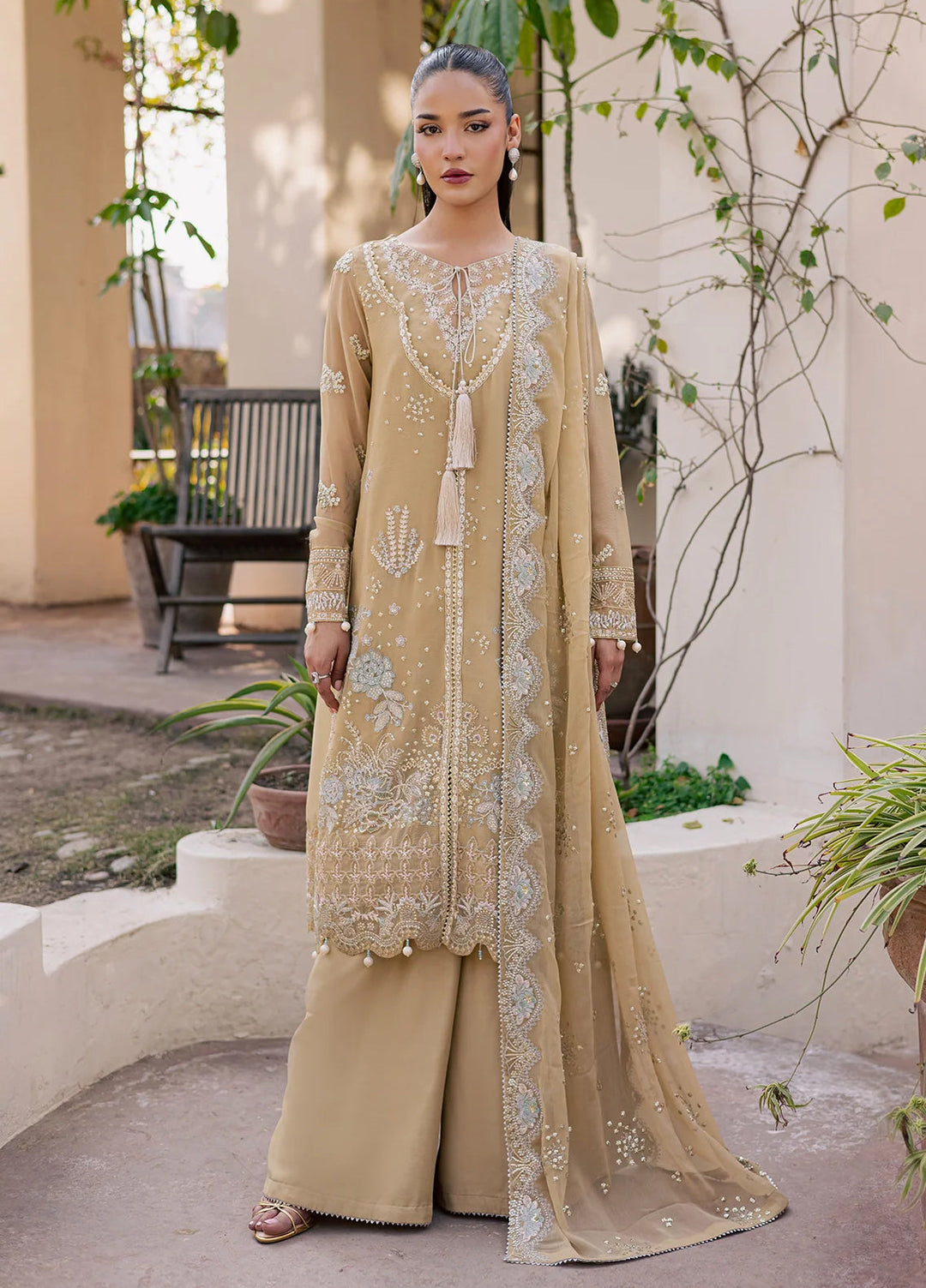 Heirloom by Daria Unstitched Embroidered Chiffon 4 Piece Suit DC26UCH DA-57 - Festive Collection