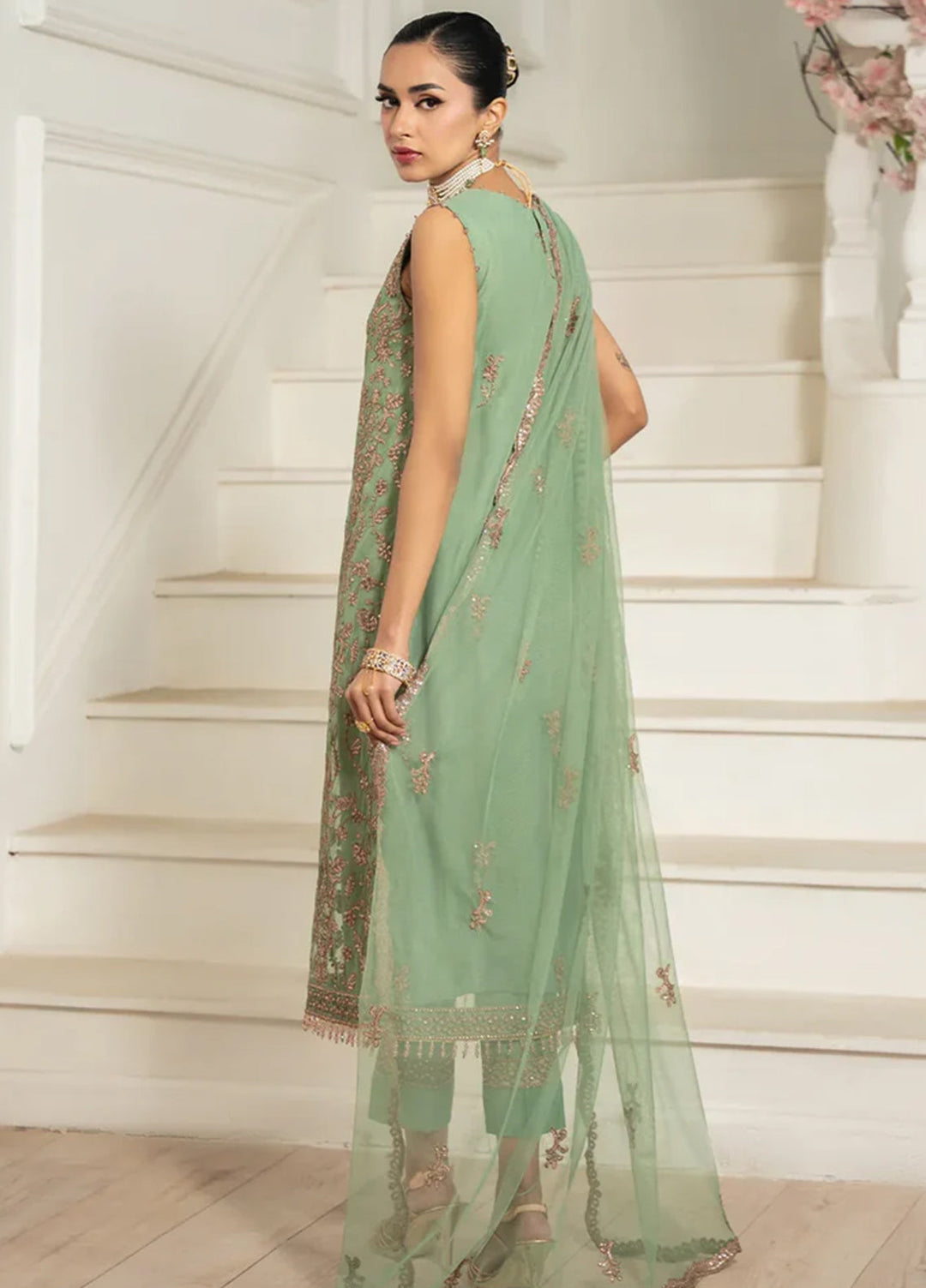 Nafees by Zarif Embroidered Net Suit Unstitched 3 Piece ZR25UF ZNAF-06 Asel - Formals Collection