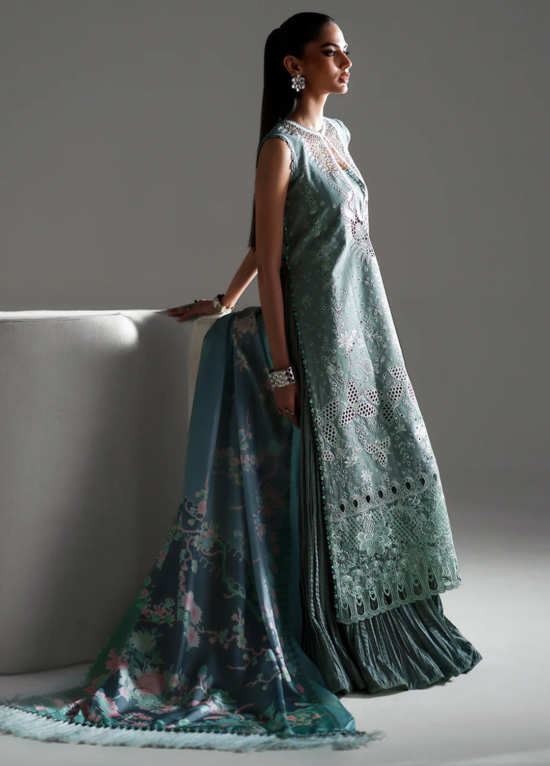 Amour by Bin Ilyas Unstitched Embroidered Lawn 3 Piece Suit BI26ULA 181A - Festive Collection