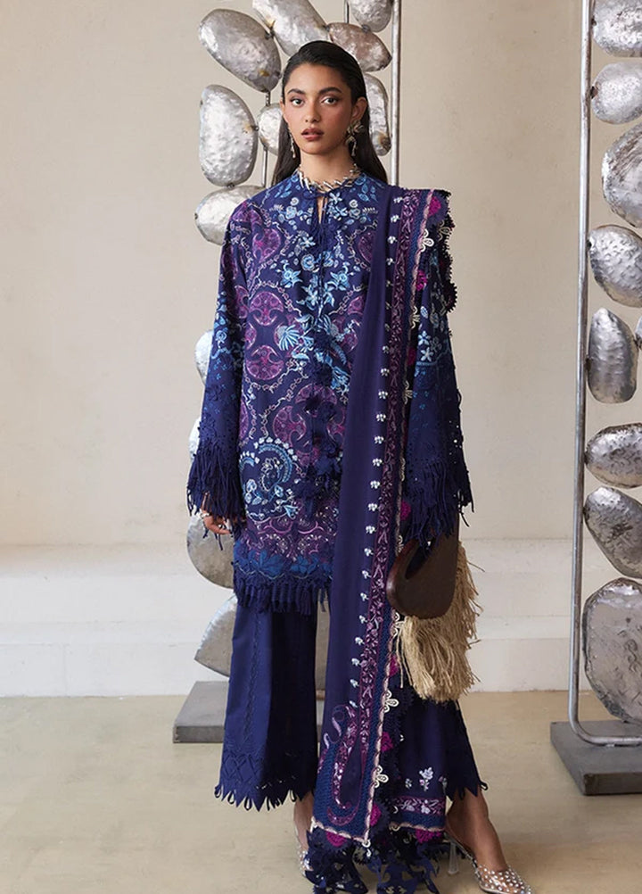 Suffuse Unstitched Embroidered Lawn 3 Piece Suit SSY26ULE Elora - Eid Collection