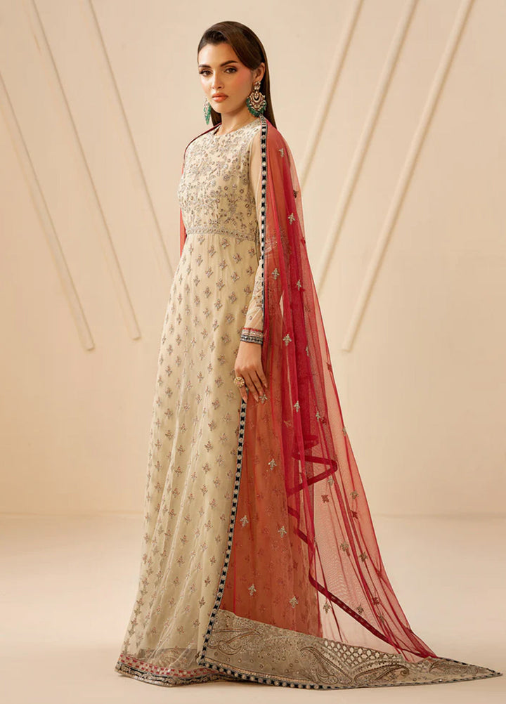 Riwayat by Zarif Unstitched Embroidered Net 3 Piece Suit ZR26URN ZRF-RC-04 SANDALI - Festive Collection