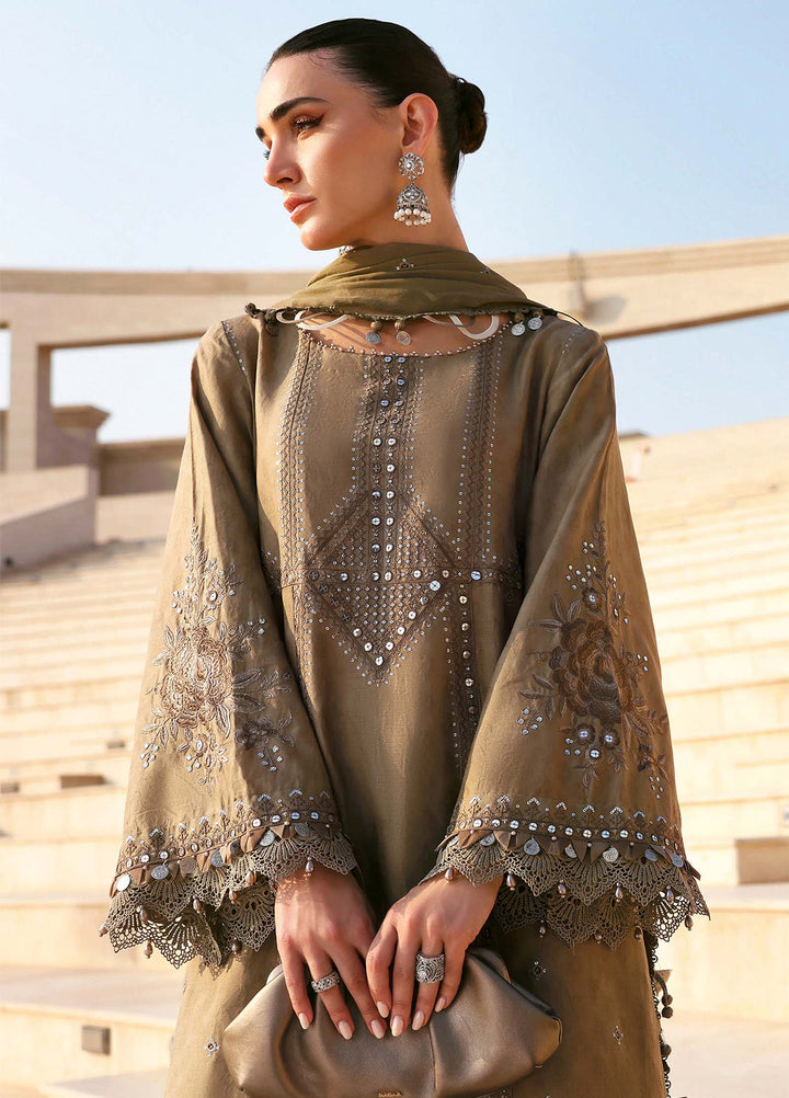 Maria B Unstitched Embroidered Luxury Lawn 3 Piece Suit MB26UEL 2A - Eid Collection