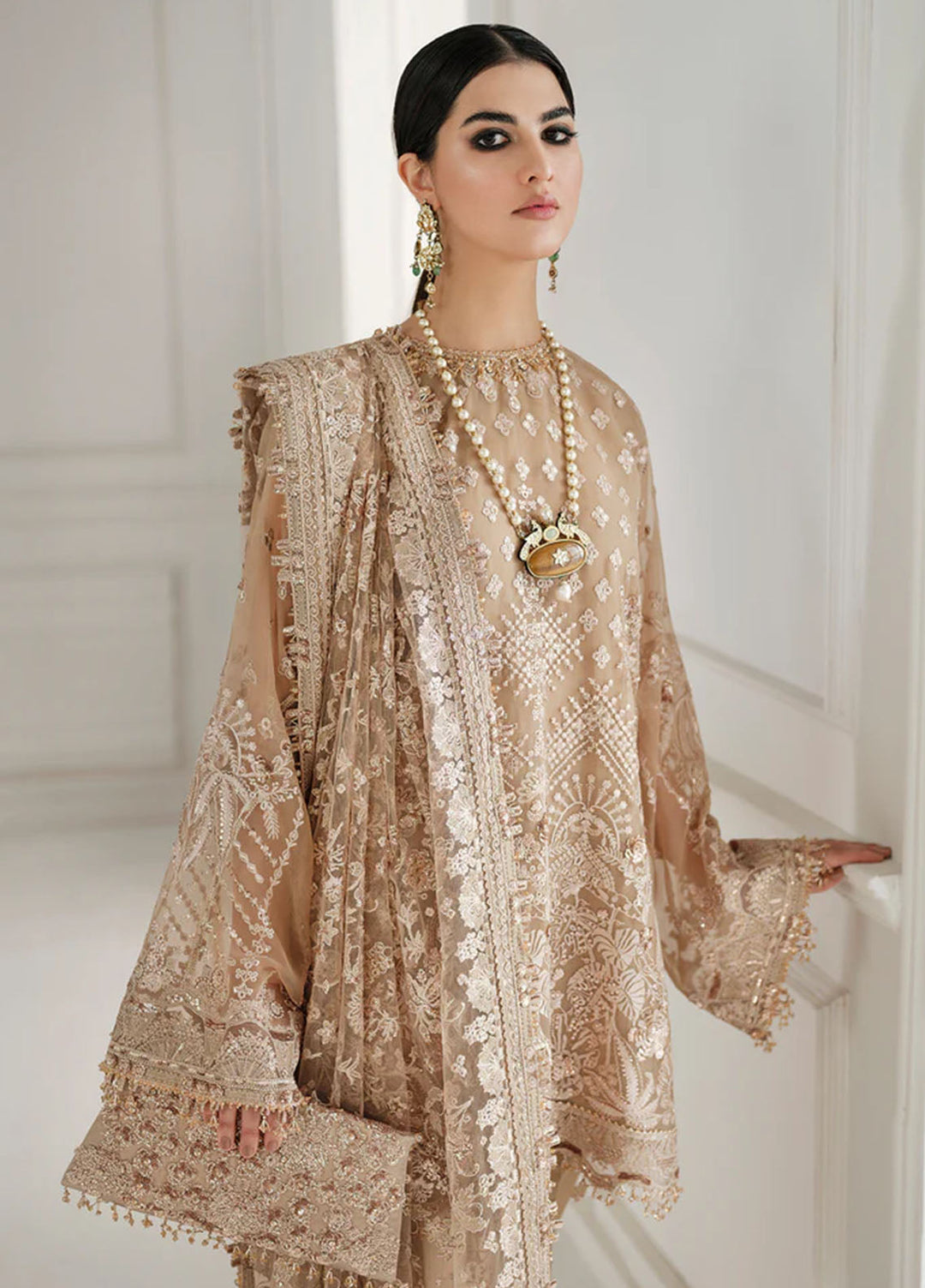 Chantelle by Baroque Unstitched Embroidered Chiffon 3 Piece Suit BQ26UCF CH10-D04 - Festive Collection