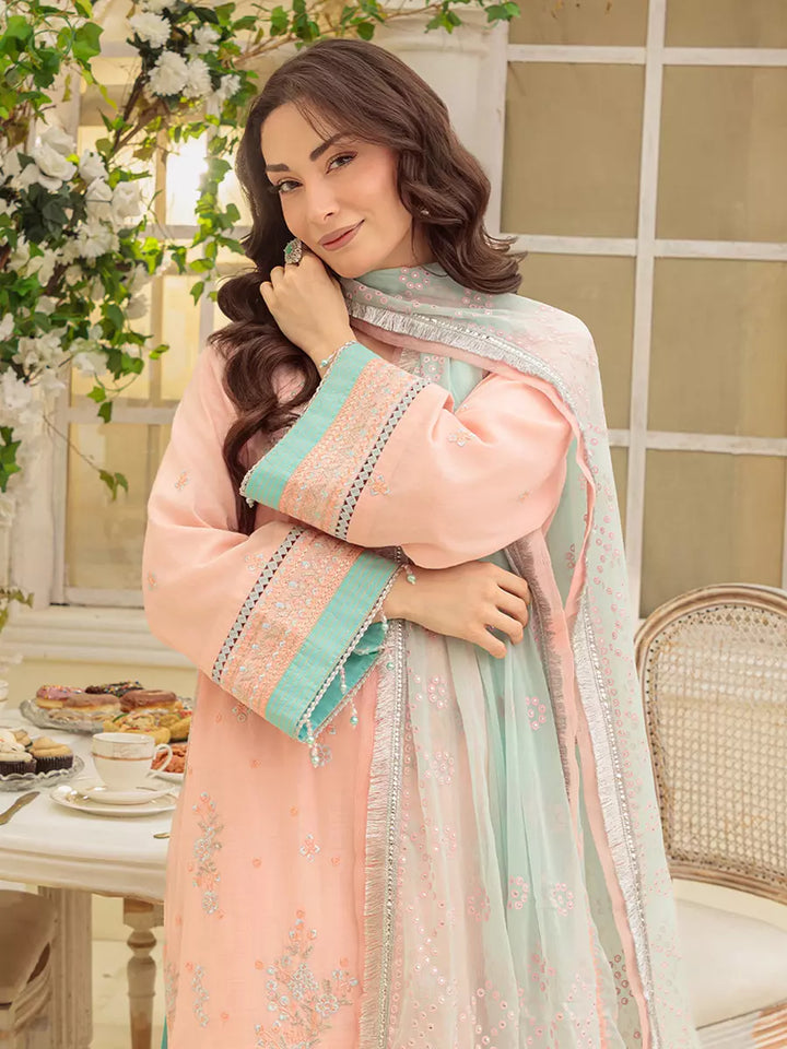 Salitex Unstitched Embroidered Cambric 3 Piece Suit UNS7MK004UT - Festive Collection