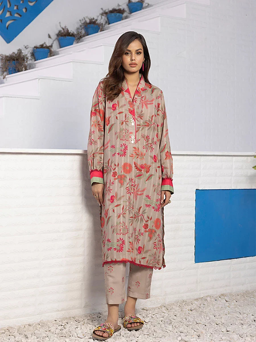Salitex Women Printed Cambric 2 Piece Suit SPW6APE035 - Winter Collection
