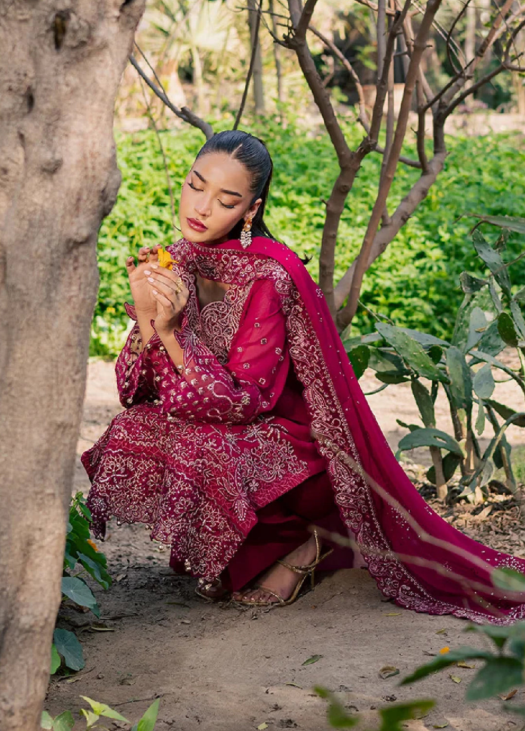 Heirloom by Daria Unstitched Embroidered Chiffon 4 Piece Suit DC26UCH DA-58 - Festive Collection