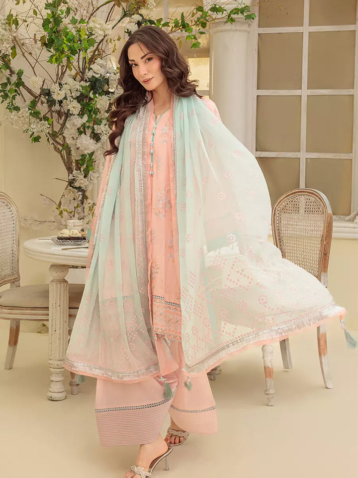 Salitex Unstitched Embroidered Cambric 3 Piece Suit UNS7MK004UT - Festive Collection