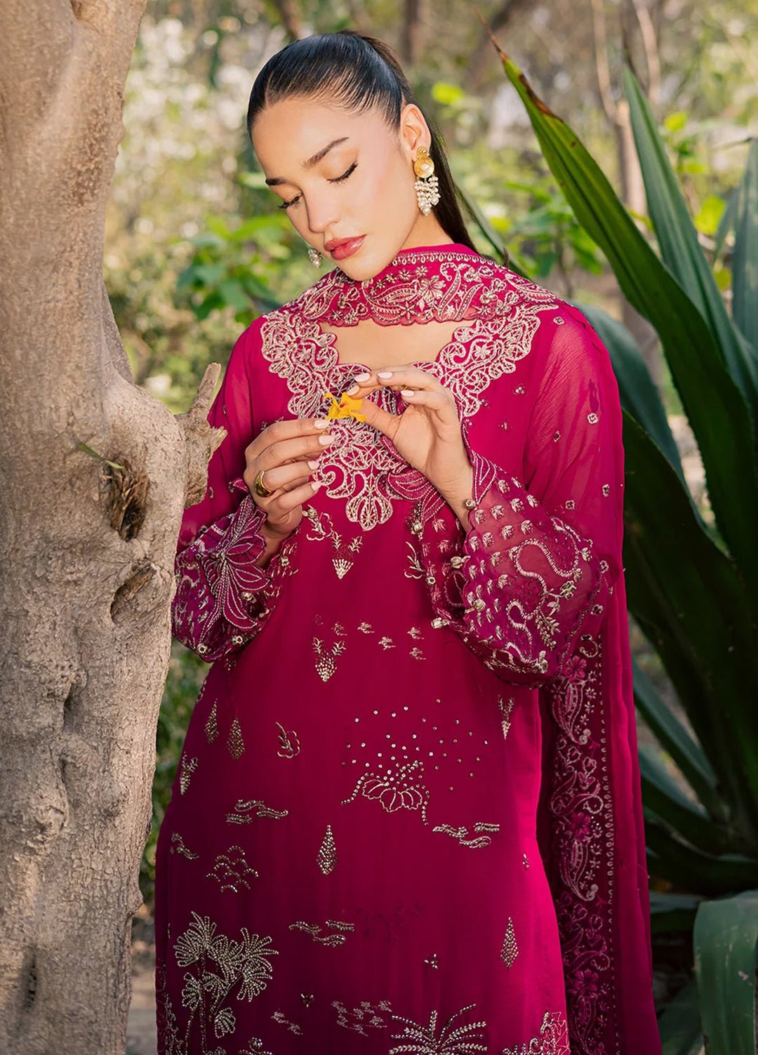 Heirloom by Daria Unstitched Embroidered Chiffon 4 Piece Suit DC26UCH DA-58 - Festive Collection