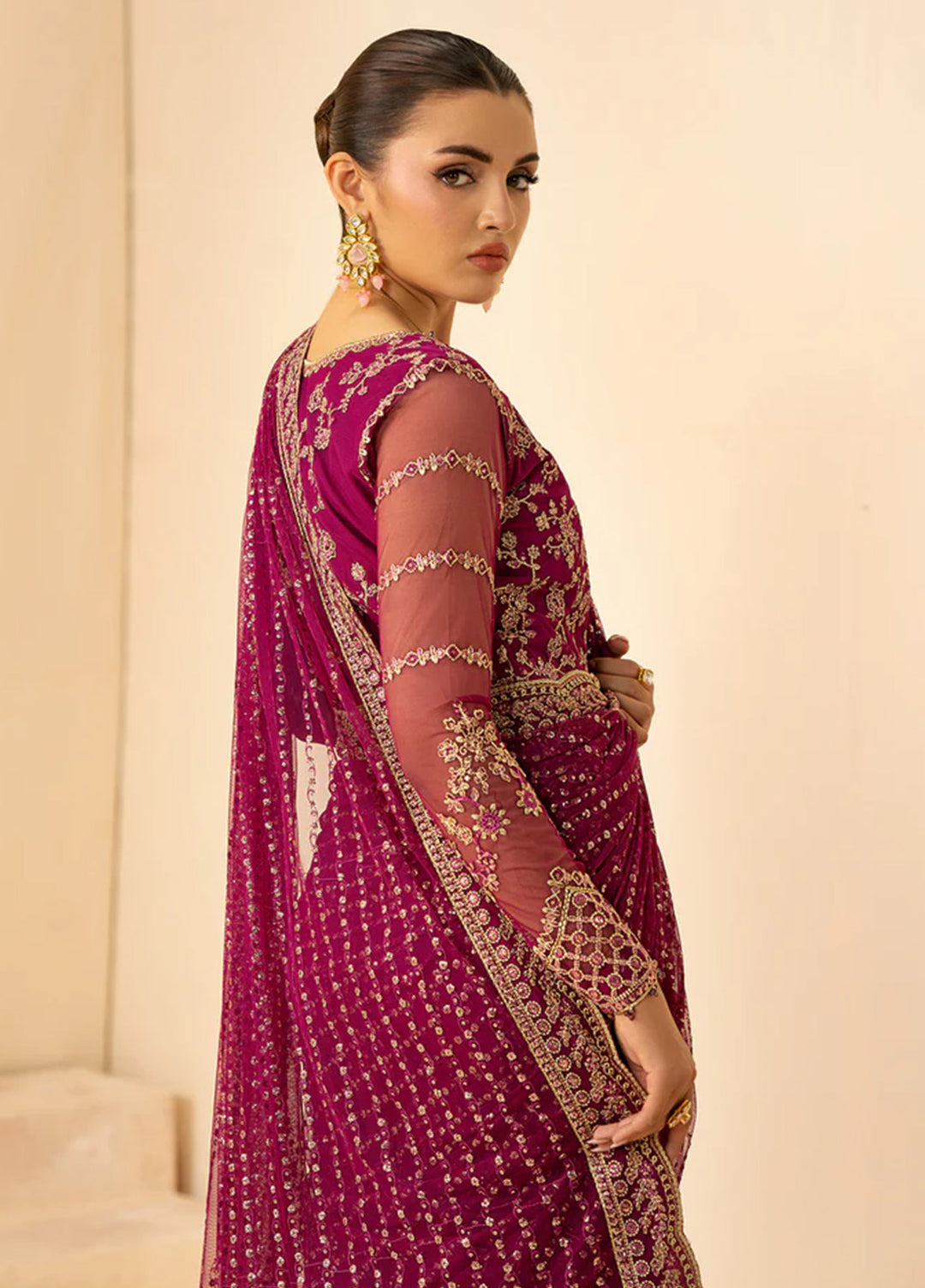 Riwayat by Zarif Unstitched Embroidered Net 3 Piece Suit ZR26URN ZRF-RC-05 SADAA - Festive Collection