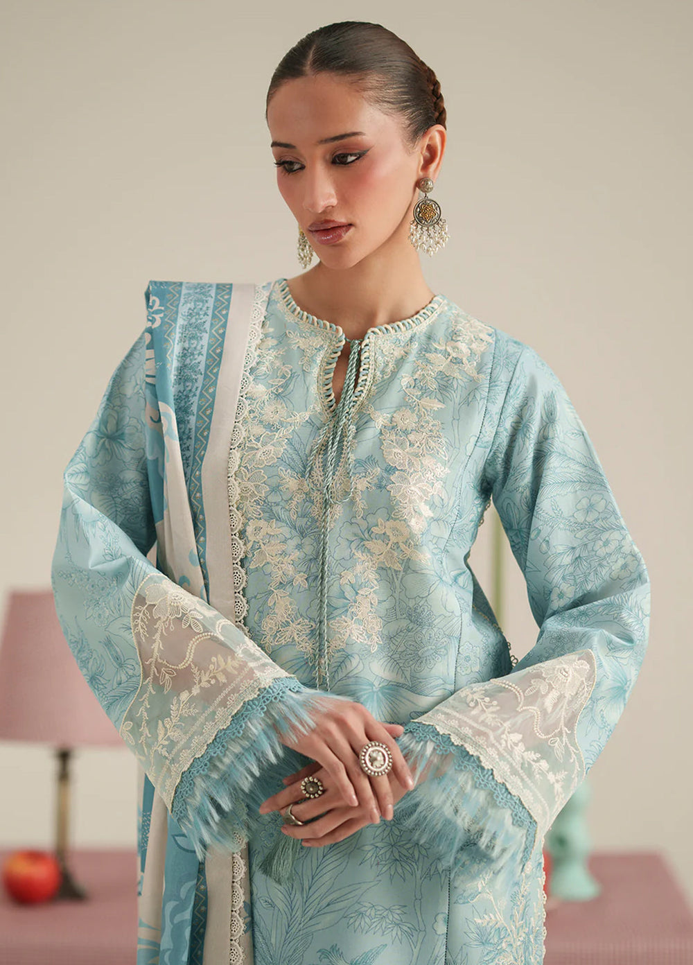 JoJo by Bin Ilyas Unstitched Embroidered Lawn 3 Piece Suit BI26UJJ D-86A - Summer Collection