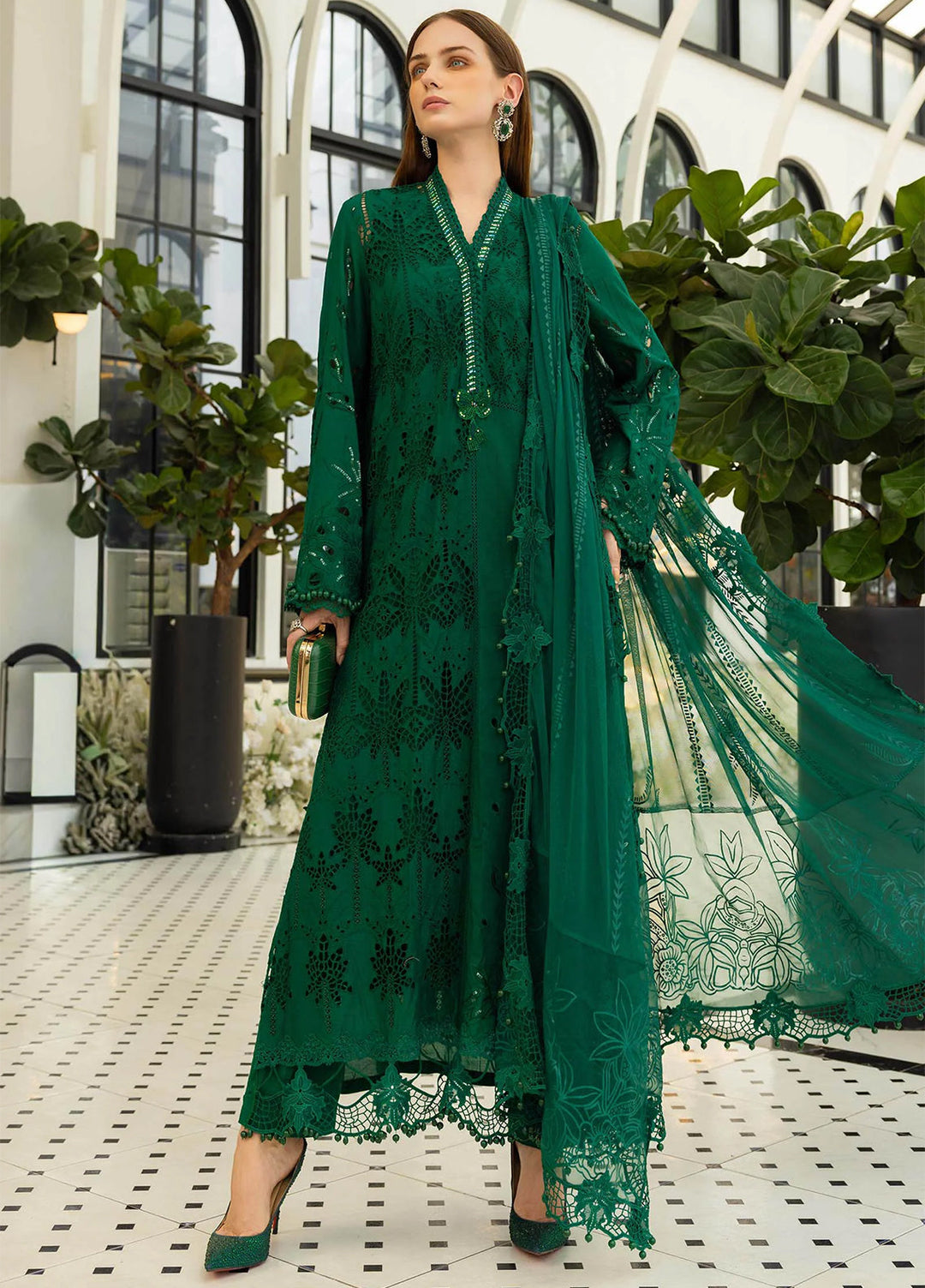 Maria B Unstitched Embroidered Lawn 3 Piece Suit MB26ULE D4 - Eid Collection