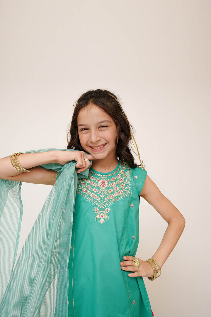 Senorita Kids RTW Embroidered Cotton 3 Piece Suit KAD-03422 Eid Collection