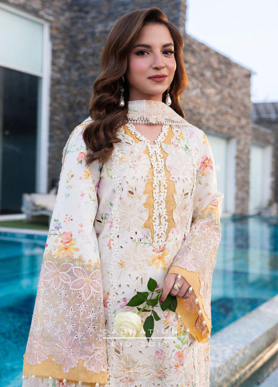 Carnation by Rang Rasiya Unstitched Embroidered Lawn 3 Piece Suit RR26UCL D3 LILY - Eid Collection
