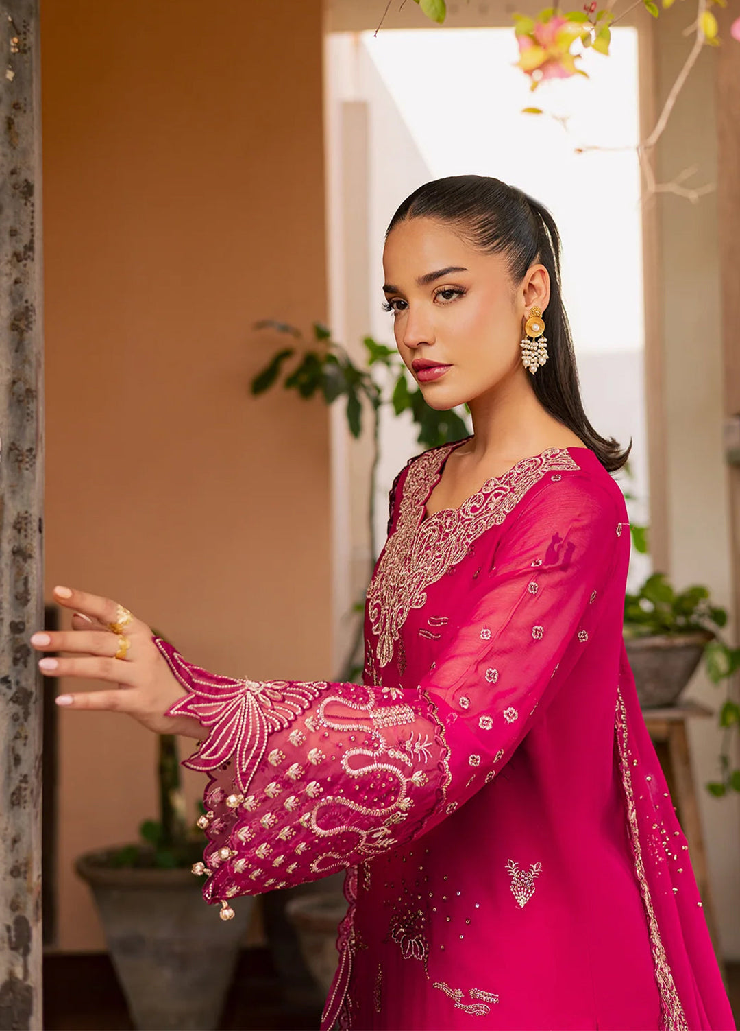 Heirloom by Daria Unstitched Embroidered Chiffon 4 Piece Suit DC26UCH DA-58 - Festive Collection