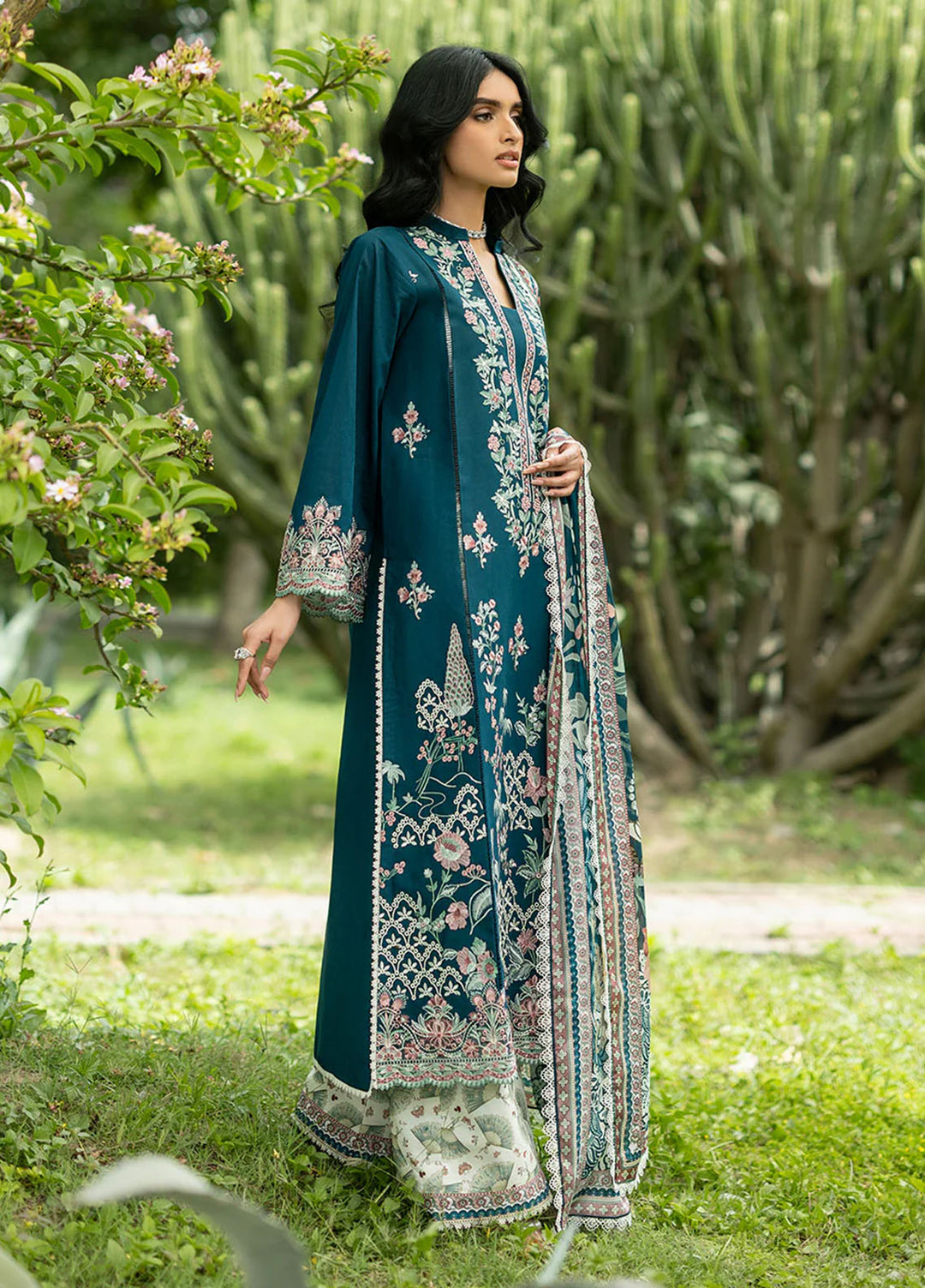 Zainab Chottani Unstitched Embroidered Lawn 3 Piece Suit ZC26ULE Faye 01 - Eid Collection