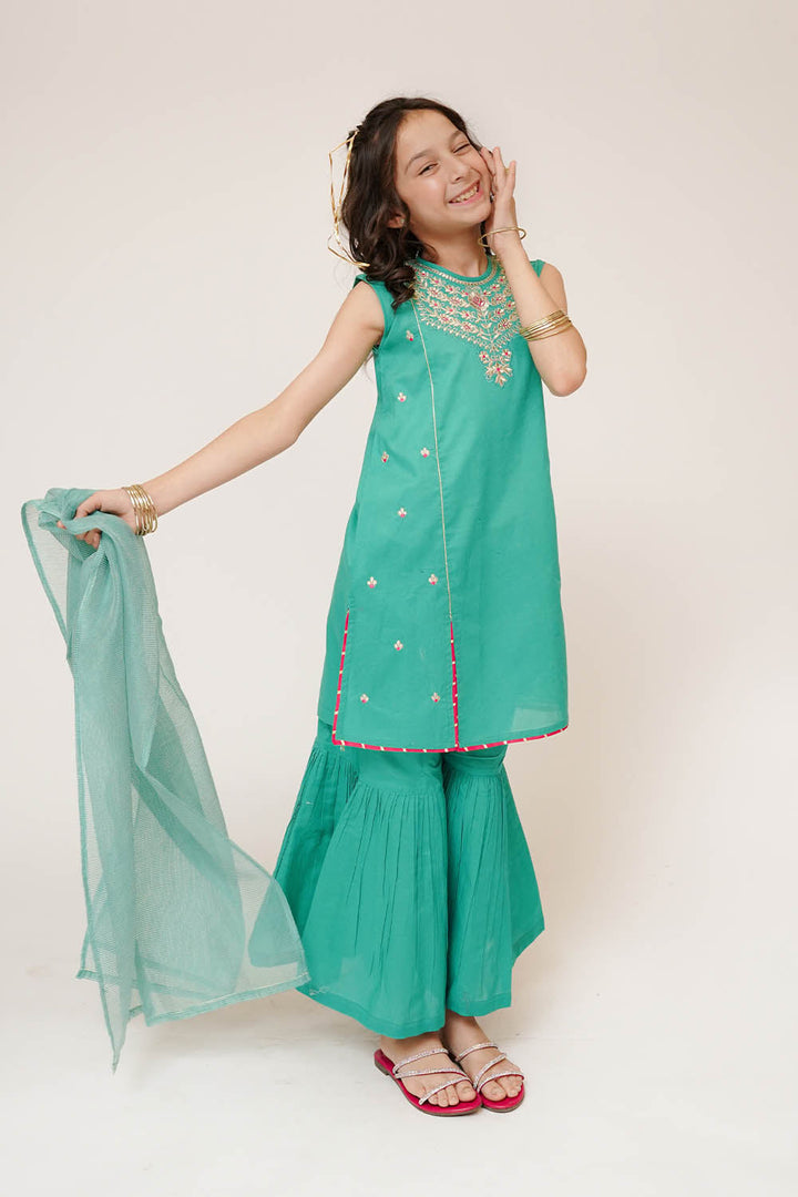 Senorita Kids RTW Embroidered Cotton 3 Piece Suit KAD-03422 Eid Collection