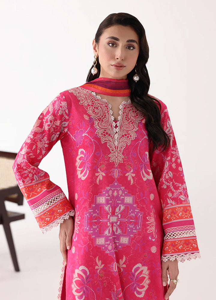 Rosette by Roheenaz Unstitched Lawn Embroidered 3 Piece Suit RNZ26UR Lumina-8A - Summer Collection