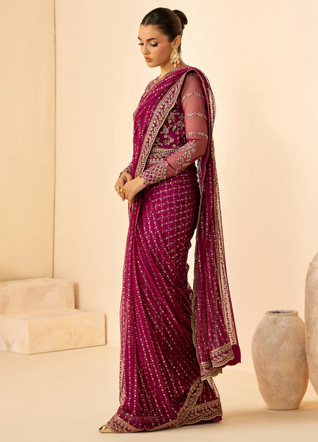 Riwayat by Zarif Unstitched Embroidered Net 3 Piece Suit ZR26URN ZRF-RC-05 SADAA - Festive Collection