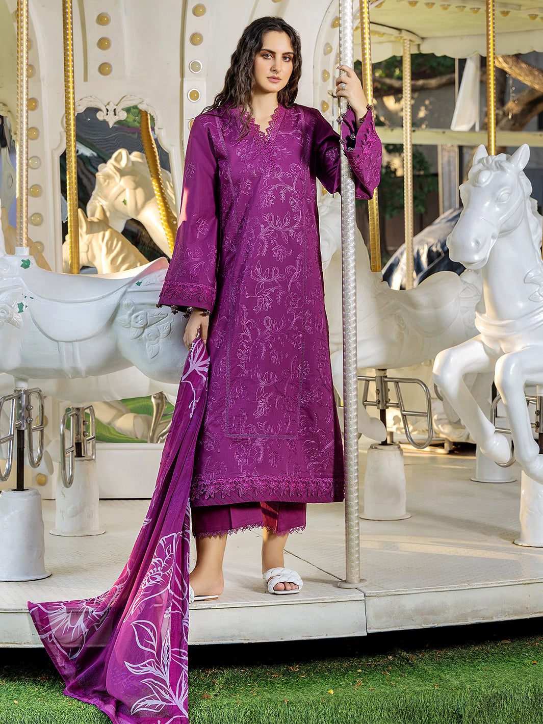 Sole by Yards Unstitched Embroidered Lawn 3 Piece Suit Elixir Casual Collection