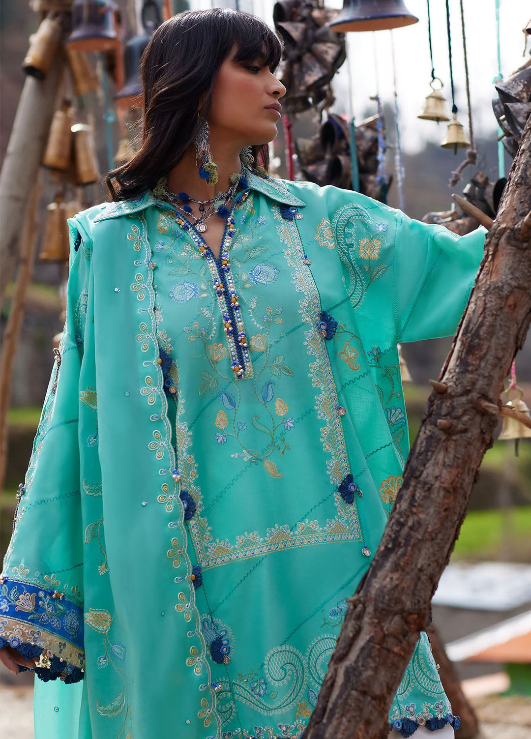 Meili by Zaha Unstitched Embroidered Lawn 3 Piece Suit ZK26UML ZL26-06A - Festive Collection